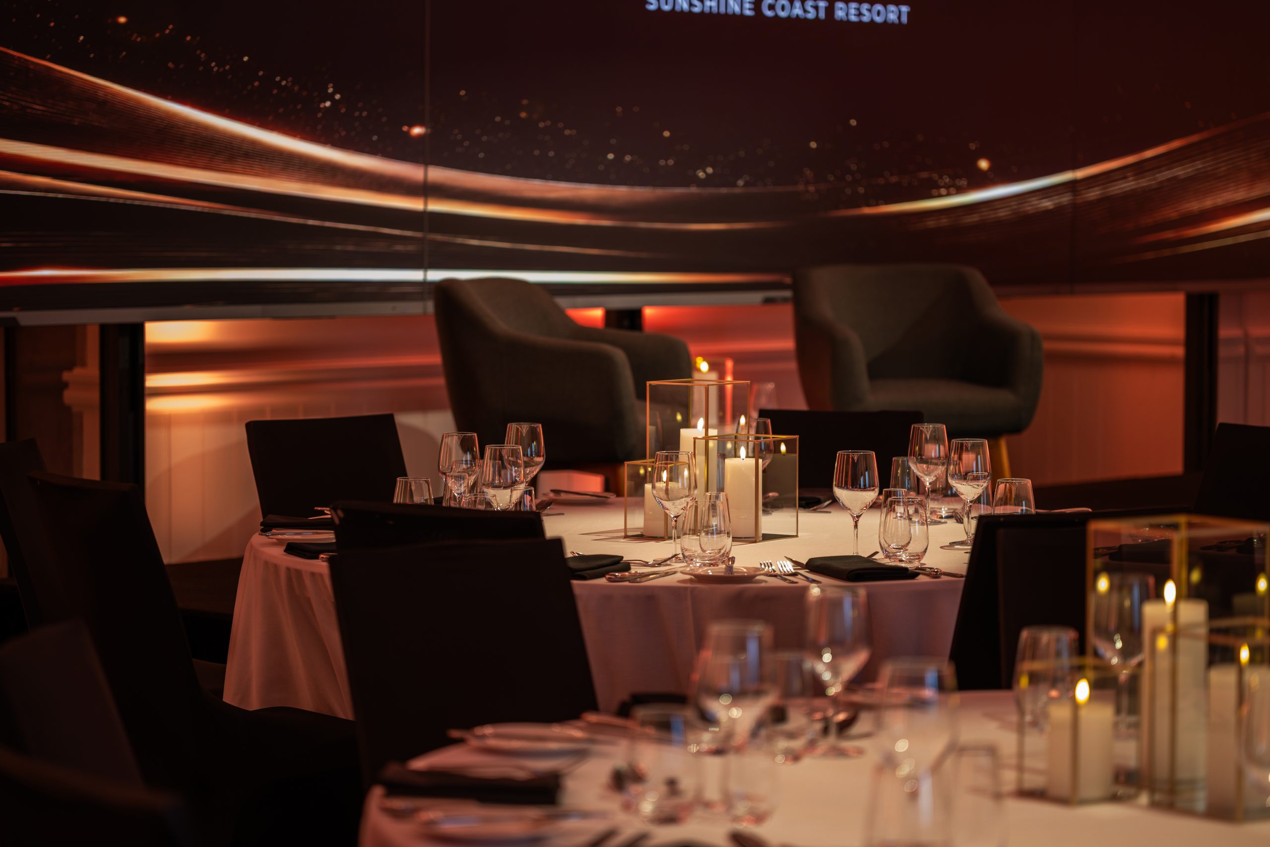 Novotel Sunshine Coast Resort, Mudjimba Room Night, Banquet set up