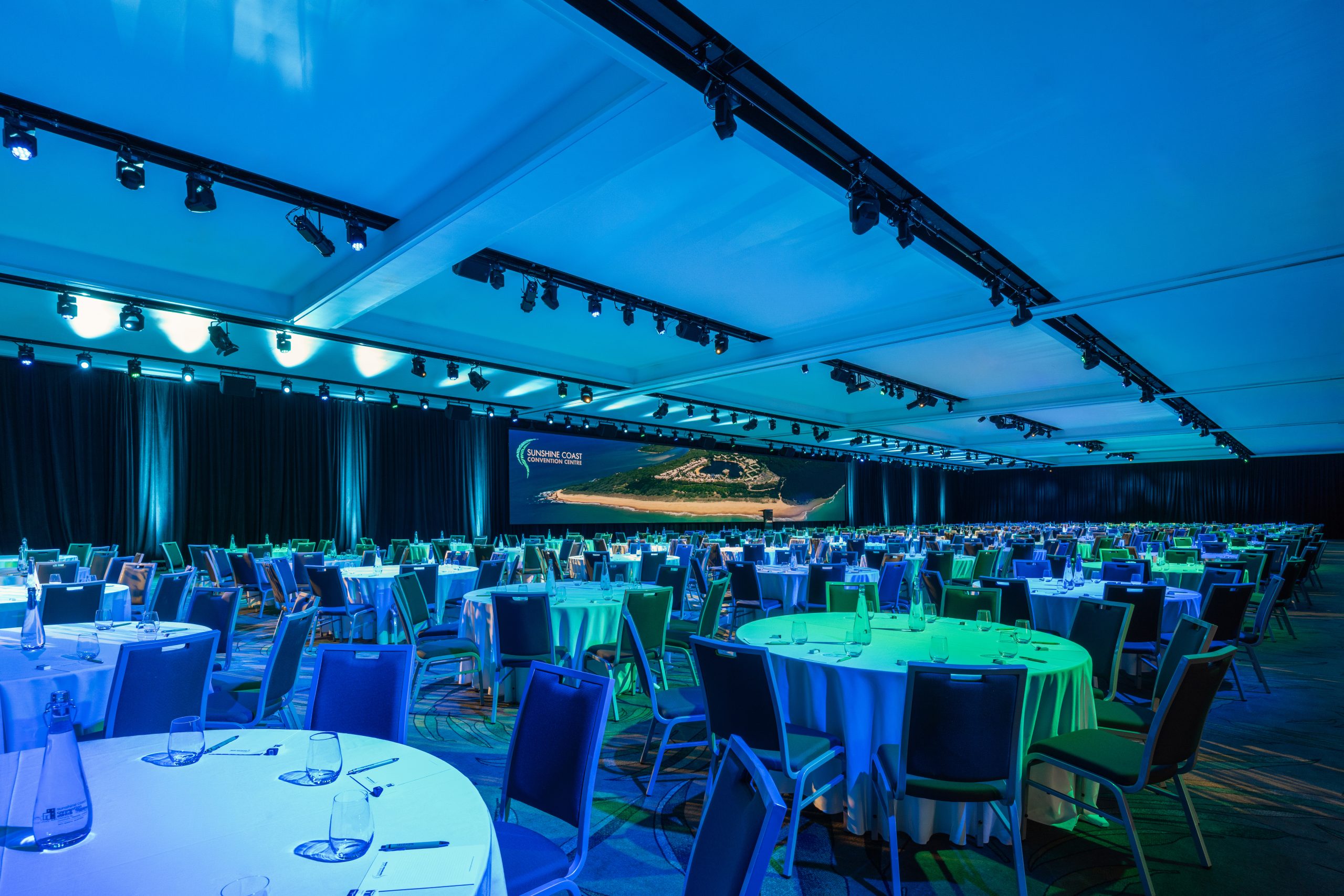 Sunshine Coast Convention Centre, Minyama Day Cabaret Set Up